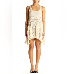 Free People Intimately Cream Lace Trapeze Slip Tunic Mini Dress Wmns Xs